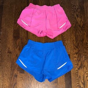 Two pairs of Lululemon hottie hot shorts